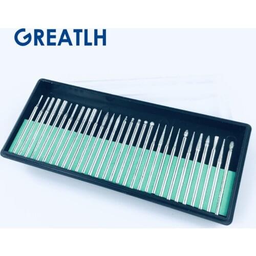 30pcs /box Dental Diamond Burs Millers Tooth Drill Jewelers Dental Lab Polishing