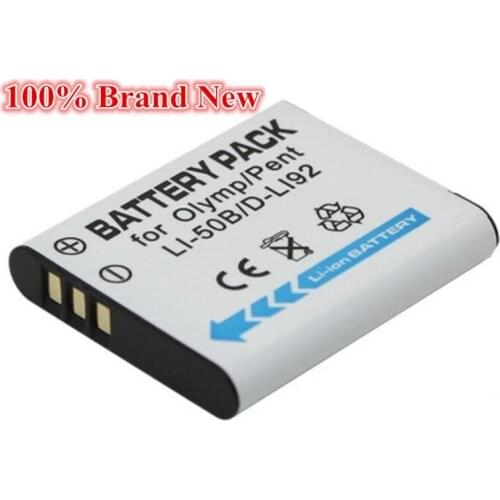 1000mah 100% brand new Replacement Camera Battery For Olympus LI-50B, LI 50B, LI50B for Pentax D-LI92 X70 RX18 RZ10 CX3 CX5 CX6