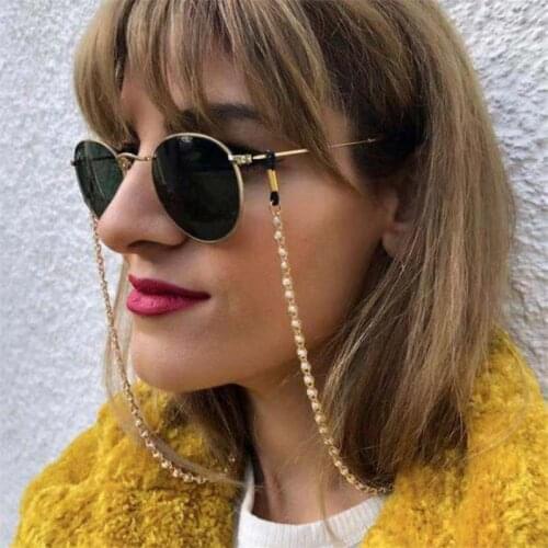 Fashion Aluminium Eyeglasses Chain Imitation Pearl Chain for Women Necklace Bracelet Sunglasses Retainer Mask Hanging Rope