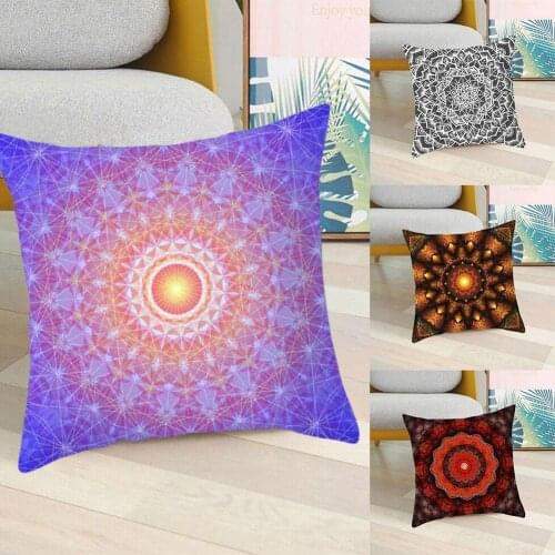 Mandala Meditation Cushion Cover Ethnic Floral Boho Pillows Couch For Livingroom Case Pillows Sofa Throw 45*45 T7H7