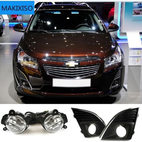 For Chevrolet cruze led fog light 2013-2015 Fog Lamps DRL headlights foglights covers frame grille wiring harness kit