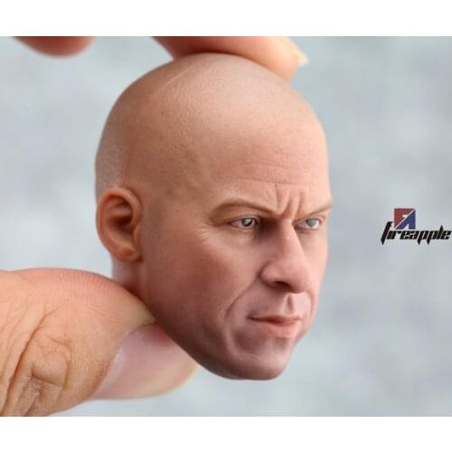 HP headplay Fast & Furious Vin Diesel Head Sculpt Match Plain Body 1/6 Scale Body Collectible Figures