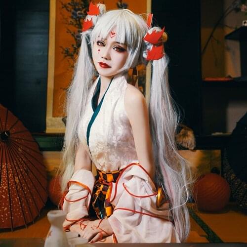 Hot Game Onmyoji SSR Shiranui Diver Ali Kimono Cosplay Costume Uniform Dress Halloween Costume for Women