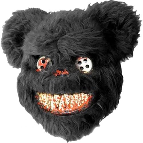 Good Scary Head Cover Realistic Breathable Bloody Appearance Plush Portable Costume Face Cover Props for Christmas for Halloween
