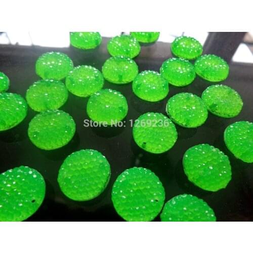 Round accessories green colour sew on crystal rhinestones loose beads gemstone hand sewing for dress 16mm 100pcs/lot