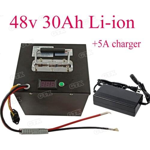 48V 30ah lithium Li-ion battery pack with BMS for 2000w 1500w motorcycles scooter motor electric bike electric dirt bike+charger