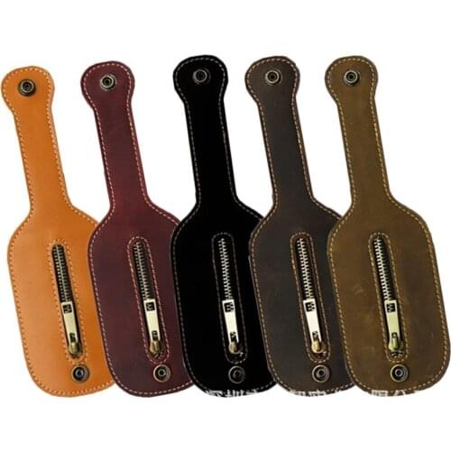 Men Leather Coin Purse Outdoor Utility Self-Defense Multi-Tool Wallet Women