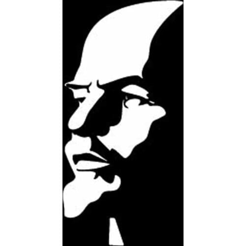 Car Stickers Personality Lenin Russian Communist Revolution PVC Decals Car Stickers Cool Black/silver 7.5cm * 15.2cm