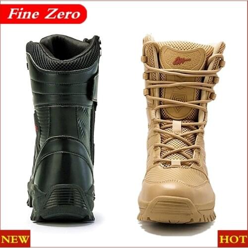 New Men Boots Ankle Rubber Military Combat Boots Men Sneakers Casual Shoes Outdoor Work Safety Boots Waterproof Tactical Boots