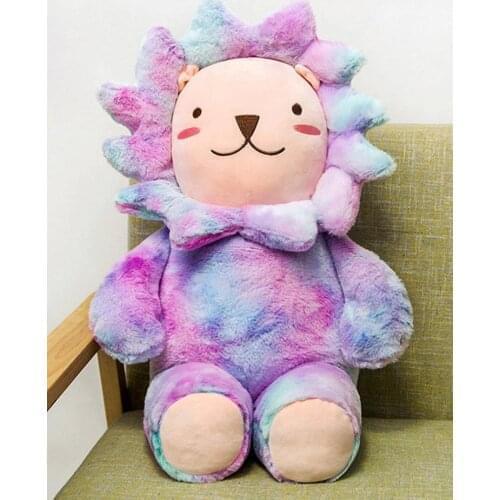 Tie-dyed Lion Plush Toy Doll Birthday Gift Creative Lion Doll Cute Lion Plush Plush Toy Stuffed Pillow Children Gift Home Decor