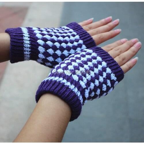 Gift,Fashion high quality autumn winter outdoor warm women touch knited gloves half / full finger mitten 5pair=10pcs GW46