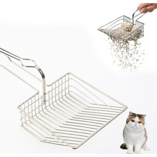 Durable Pet Dog Cat Stainless Steel Cleaning Tool Puppy Kitten litter Scoop Cozy Sand Scoop Poop Shovel Product For Pets Cat Sup