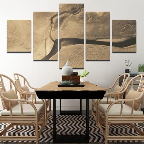 Desert 5pcs Poster HD Printing Can Be Customized Canvas Painting Wall Pictures For Living Room Nordic Decoration Home