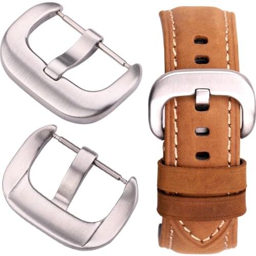 316l Stainless Steel Watch Buckle 18mm 20mm 22mm 24mm Watch Band Strap Silver Brushed Clasp Watch Accessories