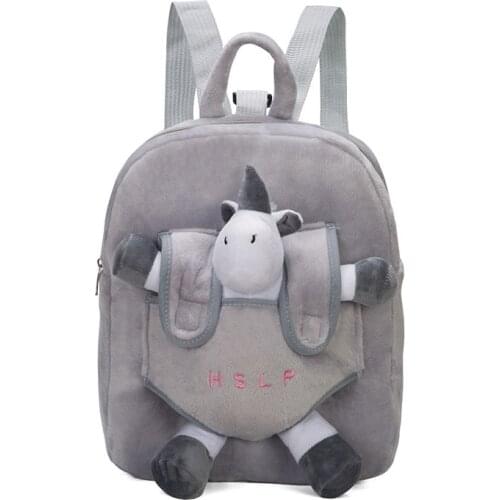 3D Cartoon Plush Children Backpacks Kindergarten Schoolbag Animal Kids Backpack Children School Bags Girls Boys Backpacks Bags