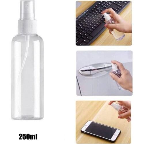 1Pcs 8Oz 250Ml Mist Spuit Pet Clear Cosmo Ronde Refill Spray Fles Watter Fles Flacon Vide Plastique Keuken Badkamer Gereedschap