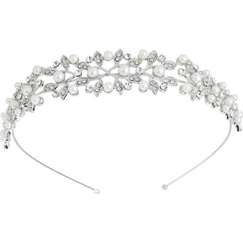 Gorgeous Rhinestone Bridal Headband Pearl Headwear Crown Wedding Hair Accessories