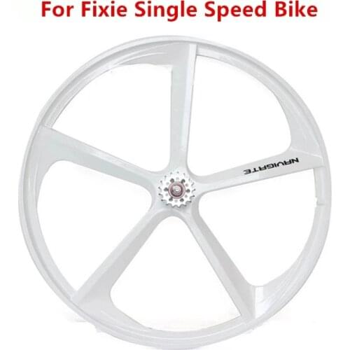 Magnesium Alloy Bike Wheel 5 Spokes 700C Rims Fixie Bicycle Front Rear Fixed Gear Wheelset Cycling Parts Low Resistance Design