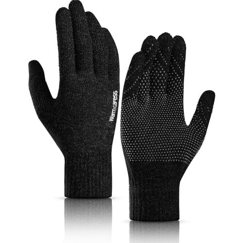 LLLCF Winter Gloves for Men Women - Upgraded Whole Palm Touch Screen Anti-Slip - Elastic Cuff - Thermal Soft Lining