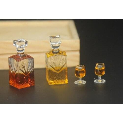 1:12 Dollhouse Mini Wine Bottle Miniature Food Scene Model Simulation Toy Doll House Accessories Toy For Children Gifts