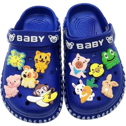 10Pcs Cartoon Cute Animal Buckle Decorations High Imitation Shoe Charms Shoe Accessories Fit Wristbands Croc Kids Gift