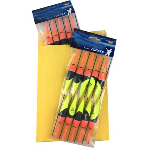 10pcs /set Fishing Floats Glowing Led Buoy Bobber Stick For Fish Tackle Vertical EVA Material Floats For Carp Fishing
