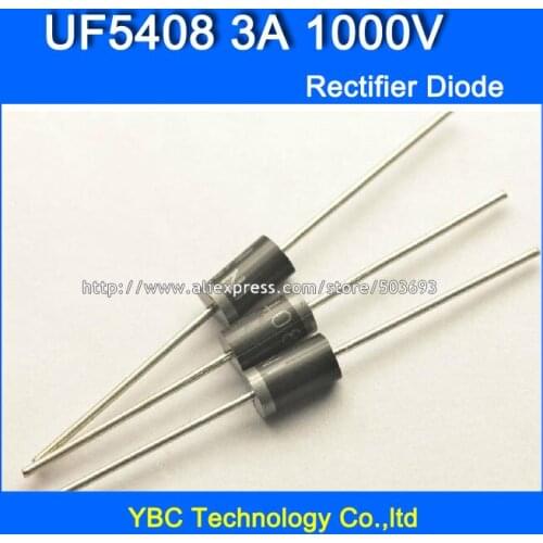 250pcs/lot UF5408 3A/1000V Super Fast Recovery Rectifier Diode