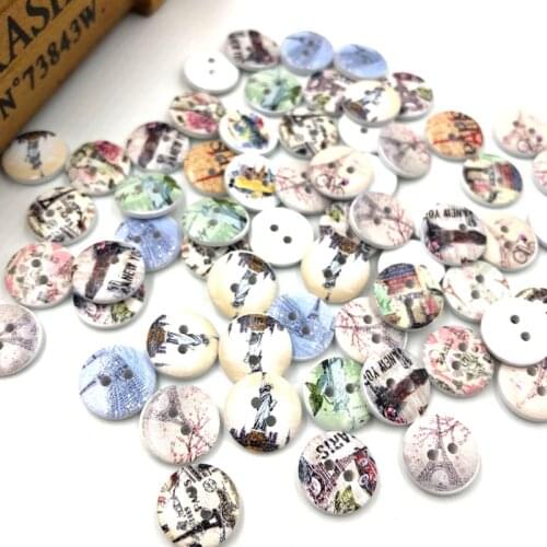 30/50/100pcs Tower DIY Craft Scrapbook Buttons Sewing Appliques WB347