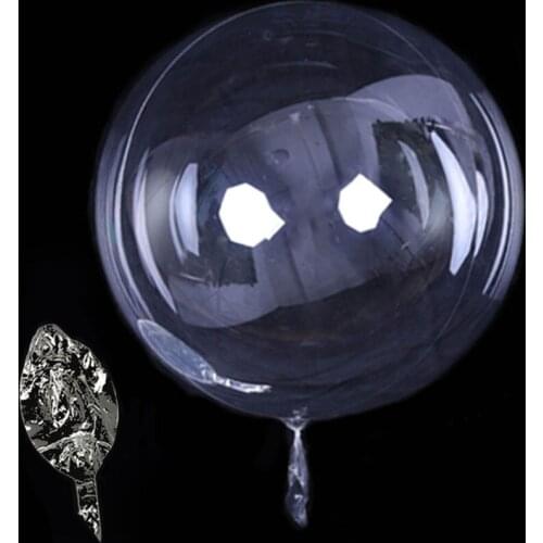 50pcs 18 inch Luminous Transparent Bobo Bubble Ballons Christmas Wedding Birthday Party Decorations Clear Helium Balloons
