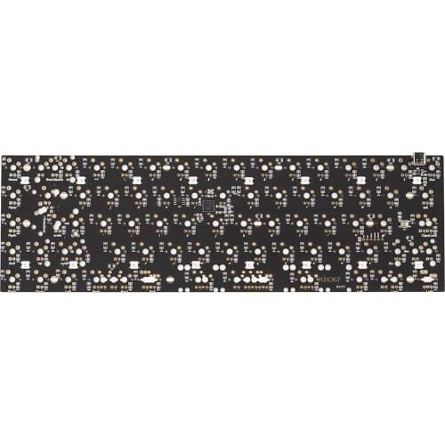 65% QMK Type-c Programmable PCB Board Support ISO Split Layout USB Mechanical Gaming Keyboard DIY Kits Black PCB Plate
