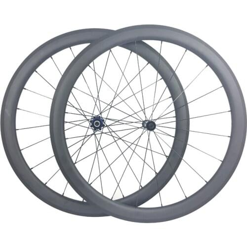 700C 45mm tubular 25 wide V Brake basalt brake track road bicycle carbon wheelset DATI R6 straight pull hub 3K glossy wheels