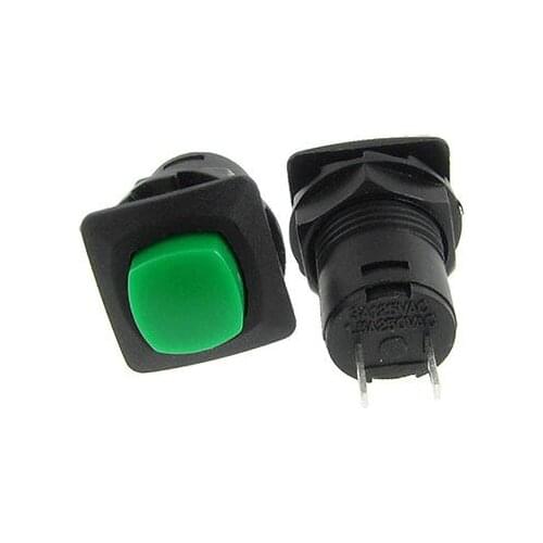 AC 125V/3A 250V/1.5A NO SPST OFF/(ON) Green Momentary Pushbutton Switch