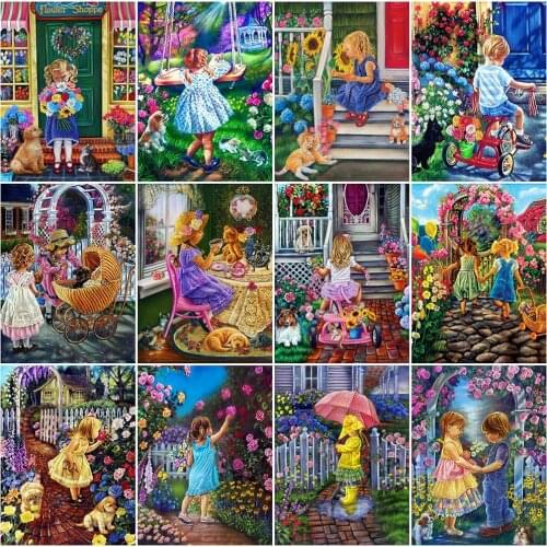 EverShine DIY Diamond Embroidery Garden 5D Diamond Painting Scenic Full Square Mosaic Rhinestone Picture Cross Stitch Home Decor