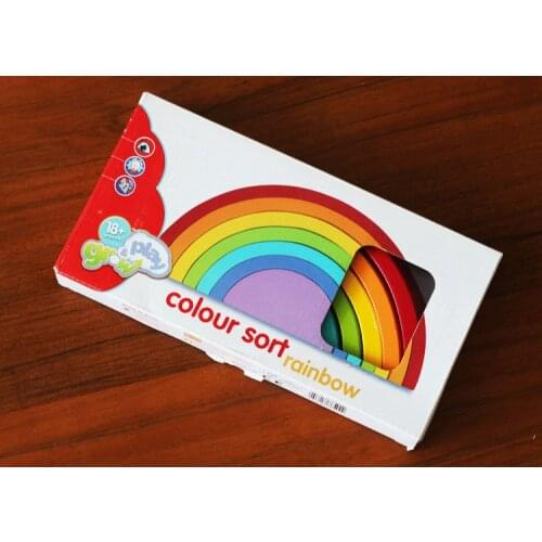 2019 NEW TOY Free shipping rainbow building blocks toys gifts/Teaching Resources/Creative childrens wooden building blocks toys