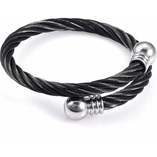 Twisted Cable Bracelet Cuff Bracelets Unisex