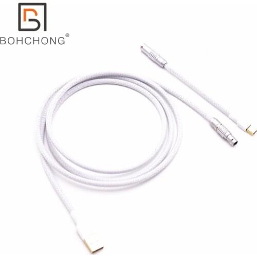 Custom Make Double Sleeved USB to Mini 5P Cable for Mechanical Keyboard With OB Aviator