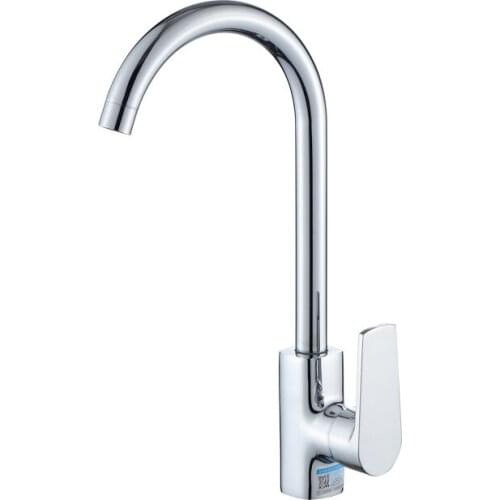 Classic Kitchen Faucet 360 Degree Swivel Curved Outlet Pipe Tap Copper Alloy Basin Sink Tap Cold and Hot Water Mixer Tap Crane