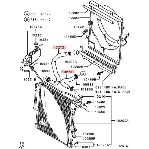 Radiator Condenser Tank Lower Upper Hose for Mitsubishi 4X4 Pick Up L200 Triton IV Pajero Montero Sport 2005- MN135045 MN135039