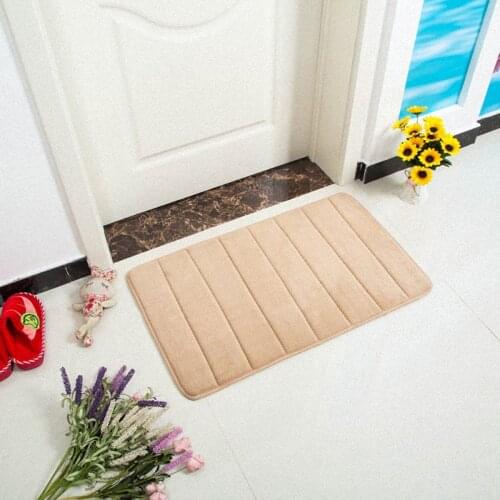 1PC Coral Velvet Bath Slow Rebound Carpet Mat Bedroom Door Mat Bathroom Kitchen Absorbent Anti-Slip Door Mat Home Accessories