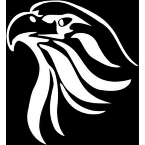 Handsome Eagle Head Car Decals, Exquisite Car Window Decoration, Personalized Pvc Waterproof Decals, Black/white, 14cm*13cm