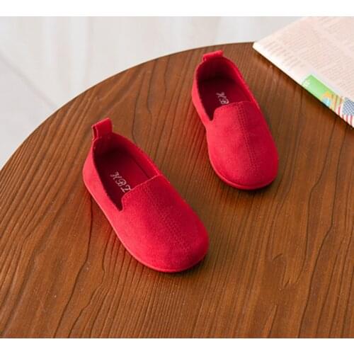 Candy Colors Girls And Boys Shoes Slip-on Soft Leather Casual Sneakers Flats Children Kids Comfortable Shoes Loafers Flat
