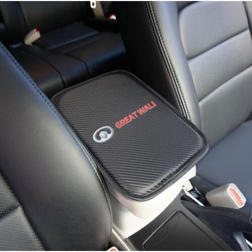 Car Armrest Pad Covers Auto Seat Armrests Storage Protection Cushion for Great Wall Haval Hover H3 H5 H6 H7 H9 Emblem M4