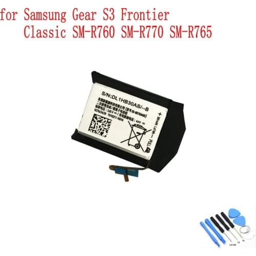 100% NEW Original EB-BR760ABE Battery for Samsung Gear 3 frontier Gear S3 classic SM-R760 SM-R765 SM-R770 Smart watch battery