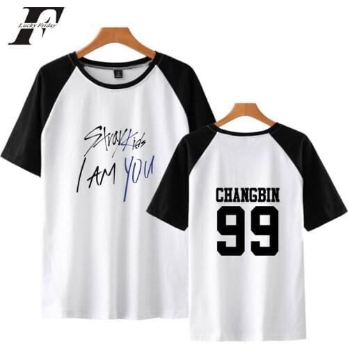 New 2018 Stray Kids I Am You Summer Raglan T-shirts Women cotton short sleeve T-Shirts harajuku tee Tops Clothes plus size