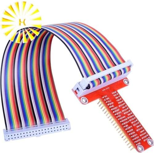 Raspberry Pi 3 Model B+ 40pin GPIO Extension Board + 40 Pin GPIO Cable Adapter Female to Female compatible for Orange Pi