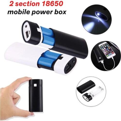 Portable 2X 18650 USB Power Bank Battery Charger Case DIY Box For Phone Poverbank For iPhone Charging External Battery