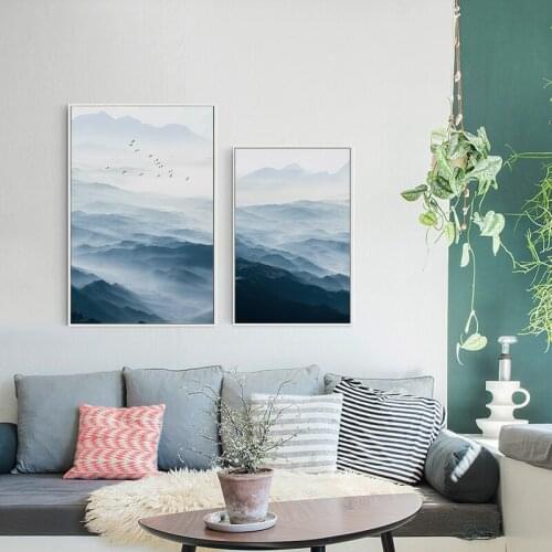 Nature Mountain Landscape Canvas Painting Print Picture Poster Wall Art Office Decoration Living Room Bedroom Unframed