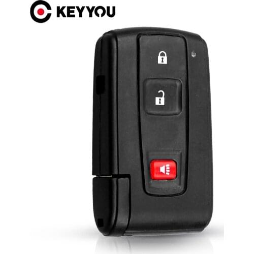 KEYYOU 10x 3 Button Remote Smart Car Key Cover For Toyota Prius 2004 - 2009 Corolla Verso Camry With Uncut Blade