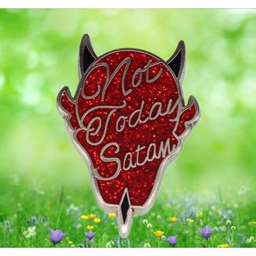 RuPauls Drag Race Bianca Del Rio devil Satan evil will not win today lovely good omens enamel pin brooch