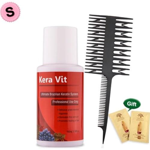 Cheapest 100ML Keratin Hair Treatment Adult Repairs Damaged Hair all kind of Formaldehyde Magical Keratin with free comb